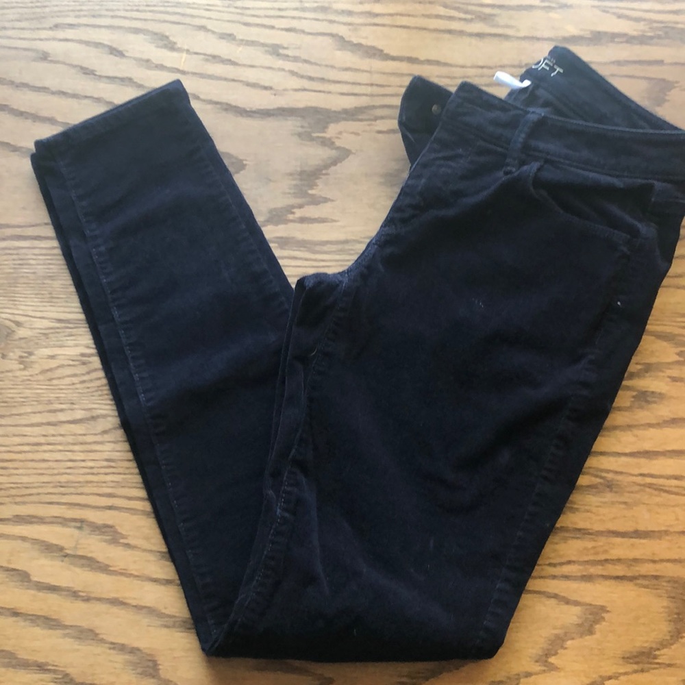 LOFT Skinny Navy Corduroys
